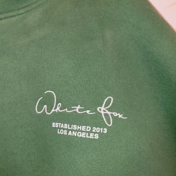 White Fox Forest Green Hoodie 💚 - Picture 4 of 5